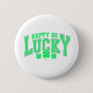 St. Patricks Day Glückliches grünes Bier stilvoll Button