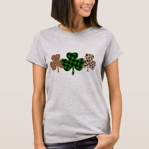 St Patricks Day Glückliches Irisches Grün Kariert  T-Shirt
