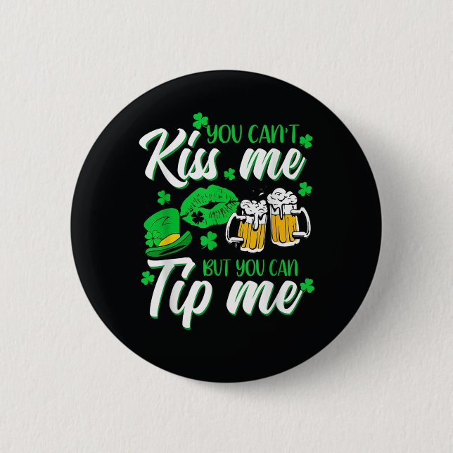 St. Patricks Day Glücksklee  Button (Vorderseite)