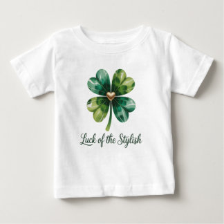 St. Patrick's Day Glücksklee Gold Herz Grün T- Baby T-shirt