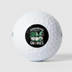 St Patricks Day Glücksklee Leopard Gnome  Golfball
