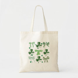 St. Patrick's Day Glücksklee und Schleife Tragetasche