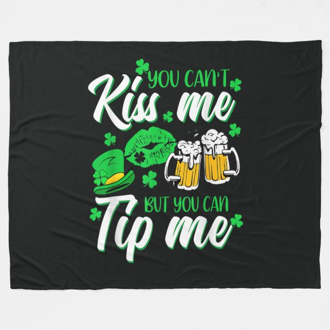 St. Patricks Day Glückskleeblatt  Fleecedecke (Vorderseite (Horizontal))
