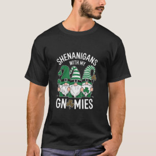 St Patricks Day Glückskleeblatt Leopard Gnome  T-Shirt