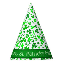 St. Patrick's Day Glückskleeblätter Personalisiert Partyhütchen