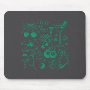 St Patricks Day Glückssymbole Glücksbringer Sankt  Mousepad