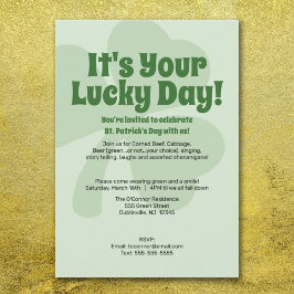 St. Patricks Day - Glückstag Einladung