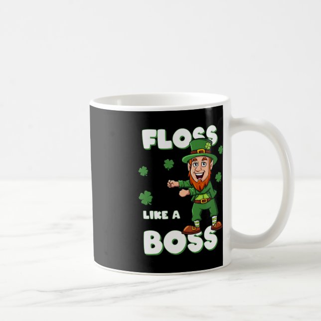 St Patricks Day glüht wie Boss Leprechaun Boys Kaffeetasse (Rechts)