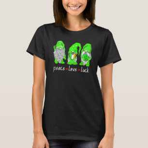 St. Patricks Day Gnom Frieden Liebe Glück Herz Sha T-Shirt