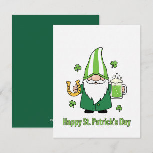 St. Patrick's Day Gnom Glückskarte Feiertagskarte