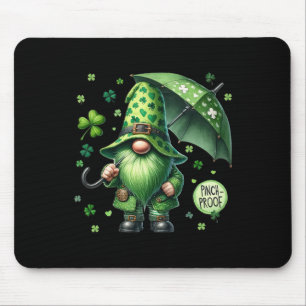 St. Patricks Day Gnom mit grünem Bart Lustiger Pin Mousepad