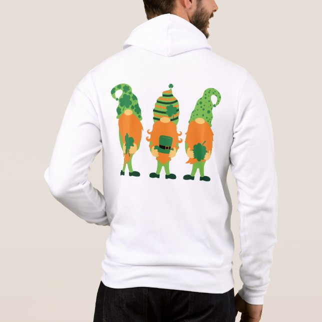 St. Patrick's Day Gnome-59065 Hoodie (Rückseite)