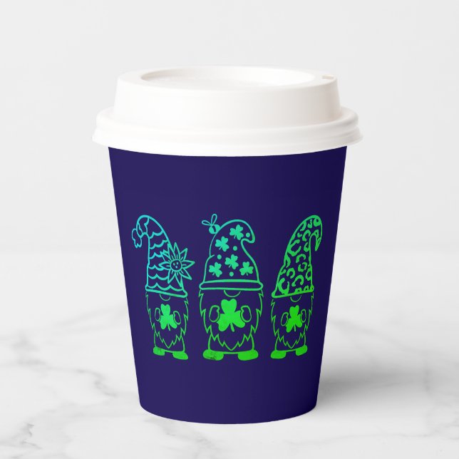 St. Patrick's Day Gnome-67845 Pappbecher (Vorderseite)