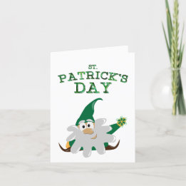 St Patrick's Day Gnome Holiday Card Feiertagskarte