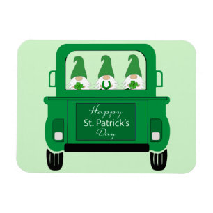 St. Patrick's Day Gnome im LKW Magnet