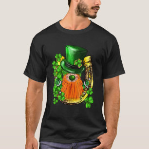 St Patricks Day Gnome Kleeblatts Horseshoe Irish L T-Shirt