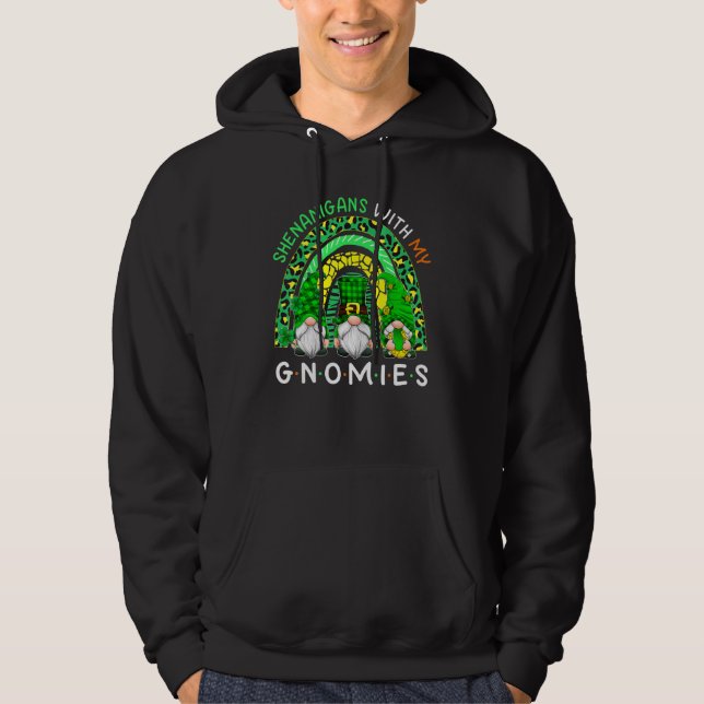 St Patricks Day Gnome Let Shenanigans Begin Shamro Hoodie (Vorderseite)