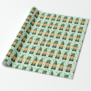 St Patricks Day Gnome Pattern Geschenkpapier