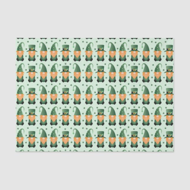 St Patricks Day Gnome Pattern Seidenpapier (Vorderseite)