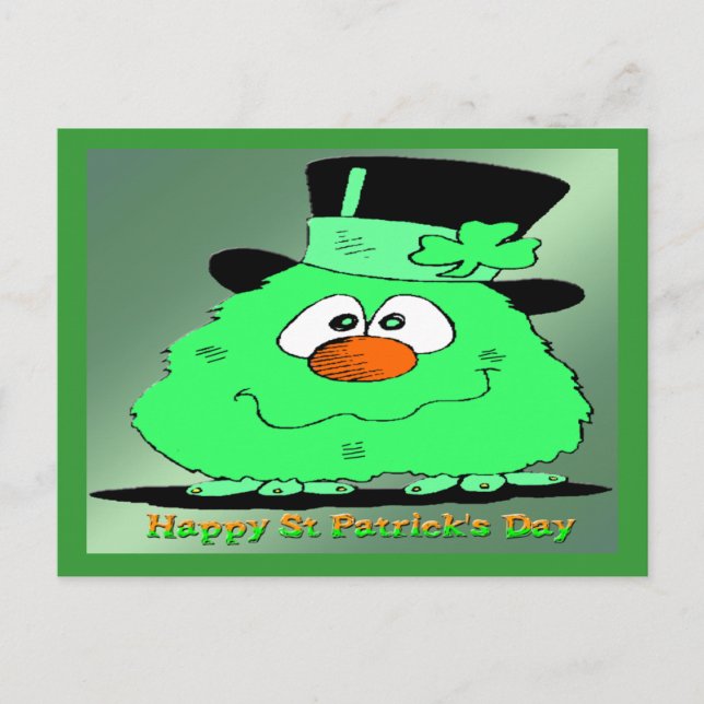 St Patrick's Day Gnome Postkarte (Vorderseite)