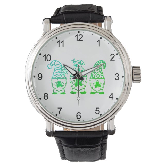 St. Patrick's Day Gnomes-60682 Armbanduhr (Vorderseite)