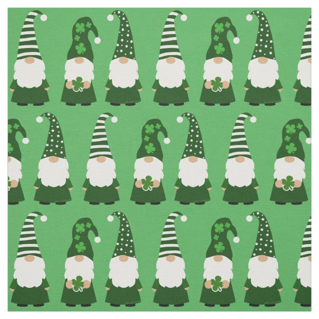 St Patricks Day Gnomes Niedlich Green Stoff (Muster)
