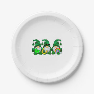 St. Patrick's Day Gnomes Pappteller