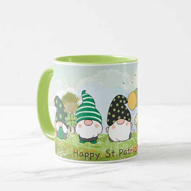St Patrick's Day Gnomes Tasse (Vorderseite Links)