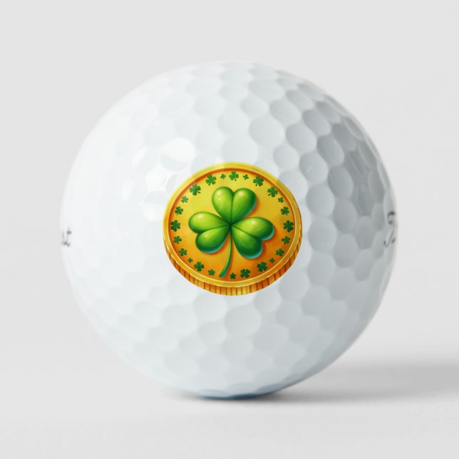 St Patrick's Day - Gold Coin Golfball (Vorderseite)