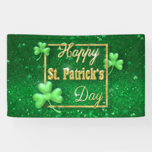 St. Patrick's Day Gold Kleeblatt Banner