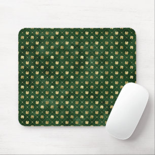 St Patricks Day Golden Cloud Kleeblatt Vintag Mousepad