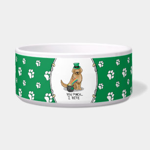 St. Patrick's Day Golden Retriever Dog Napf