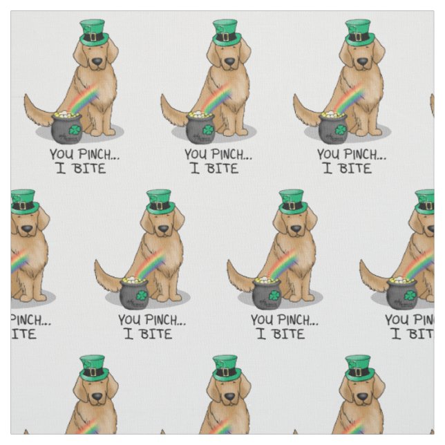 St. Patrick's Day Golden Retriever Dog Stoff (Muster)