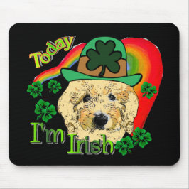St Patricks Day Goldendoodle Mousepad