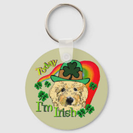 St Patricks Day Goldendoodle Schlüsselanhänger