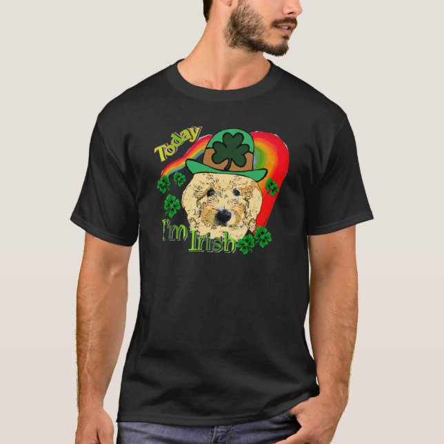 St Patricks Day Goldendoodle T-Shirt (Vorderseite)