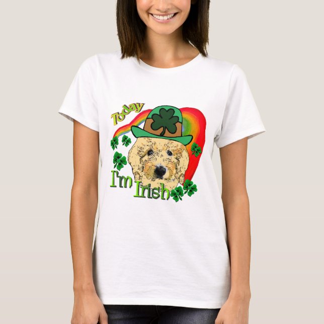 St Patricks Day Goldendoodle T-Shirt (Vorderseite)