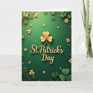 St. Patricks Day Goldkleeblattkarte Karte