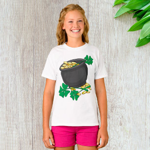 St Patricks Day Goldtopf und Glückskleeblätter T-Shirt