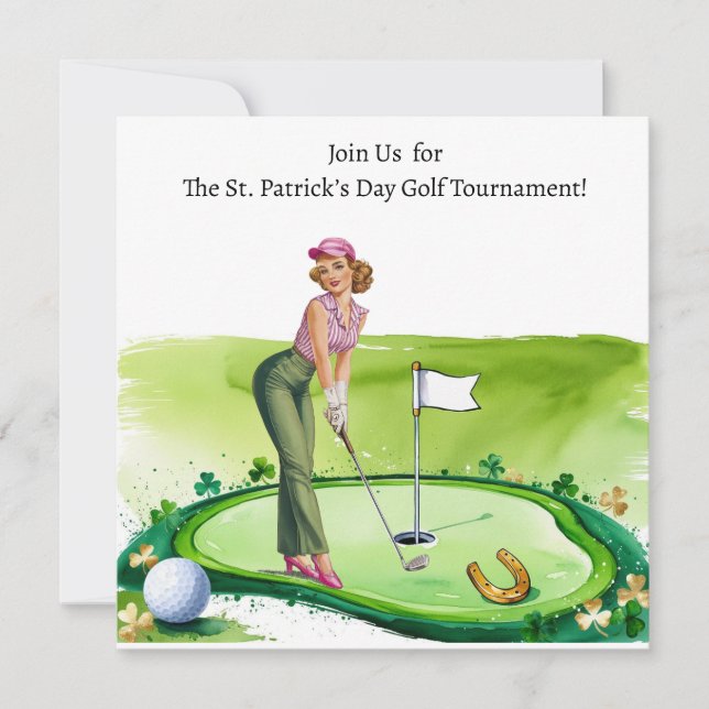 St. Patrick's Day Golf Turnier Einladung (Vorderseite)