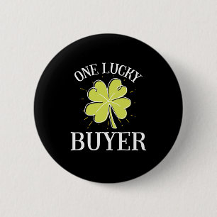 St Patricks Day Grafik für einen Käufer Ein Glücks Button