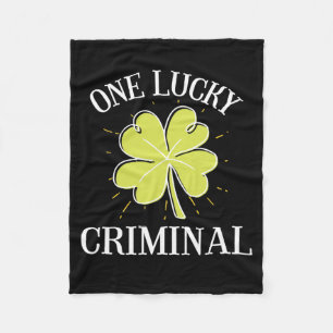 St Patricks Day Grafik für einen kriminellen Glück Fleecedecke
