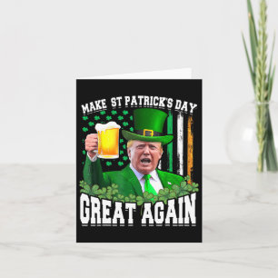 St. Patrick's Day Great Again Funny Trump Karte