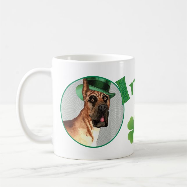 St. Patrick's Day Great Dane Tasse (Links)