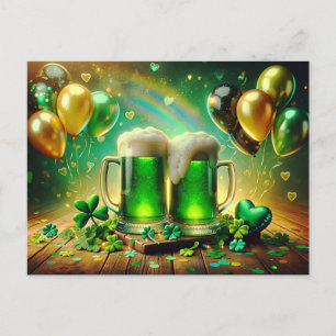 St. Patrick's Day Green Beer Feiertagspostkarte
