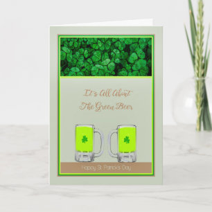 St. Patrick's Day Green Beer Karte