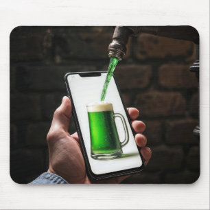 St. Patrick's Day Green Beer Mousepad