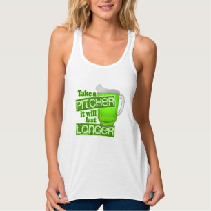 St Patricks Day Green Beer Pitcher Tank Top