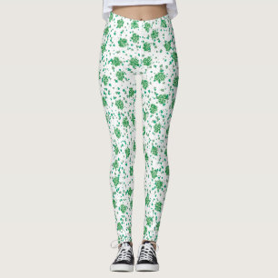 St. Patrick's Day, Green Celtic Kleeblatt Leggings