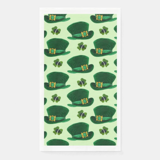 St Patrick's Day Green Hats Serviette (Vorderseite)